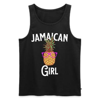 Jamaican Girl Jamaika - Männer Premium Bio Tank Top - Schwarz - Vorne - Michal (187cm)