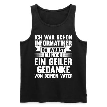 Programmierer IT Fachmann Informatiker Informatik - Männer Premium Bio Tank Top - Schwarz - Vorne - AI Model Male 178 light (178cm)