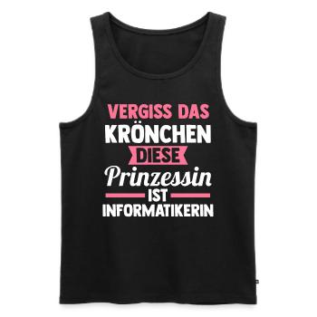 Prinzessin Informatik Programmierer Informatikerin - Männer Premium Bio Tank Top - Schwarz - Vorne - Michal (187cm)