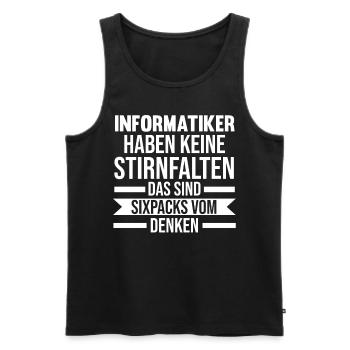 IT Fachmann Informatik Programmierer Informatiker - Männer Premium Bio Tank Top - Schwarz - Vorne - AI Model Male 178 light (178cm)