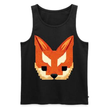 Fox Pixel Art 8 -Bit -Retro -Videospiel - Männer Premium Bio Tank Top - Schwarz - Vorne - AI Model Male 178 light (178cm)