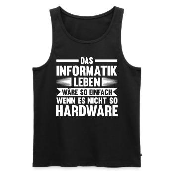 IT Fachmann Informatik Informatiker Programmierer - Männer Premium Bio Tank Top - Schwarz - Vorne - Michal (187cm)