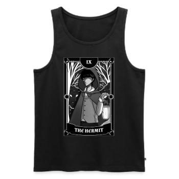 Anime -Tarot -Karte Der Einsiedler okkulte gotisch - Männer Premium Bio Tank Top - Schwarz - Vorne - Michal (187cm)