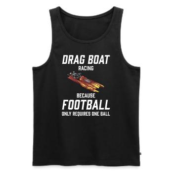 Drag Boat Racing I Drag Boat Driver Speedboat - Männer Premium Bio Tank Top - Schwarz - Vorne - Michal (187cm)