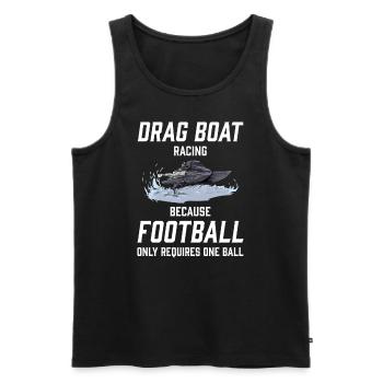 Drag Boat Racing I Drag Boat Driver Speedboat - Männer Premium Bio Tank Top - Schwarz - Vorne - Michal (187cm)