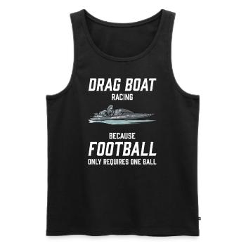 Drag Boat Racing I Drag Boat Driver Speedboat - Männer Premium Bio Tank Top - Schwarz - Vorne - Michal (187cm)