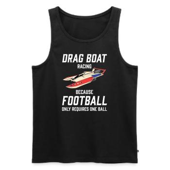Drag Boat Racing I Drag Boat Driver Speedboat - Männer Premium Bio Tank Top - Schwarz - Vorne - Michal (187cm)