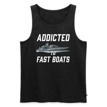 Drag Boat Racing I Drag Boat Driver Speedboat - Männer Premium Bio Tank Top - Schwarz - Vorne - Michal (187cm)