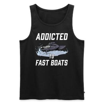 Drag Boat Racing I Drag Boat Driver Speedboat - Männer Premium Bio Tank Top - Schwarz - Vorne - Michal (187cm)