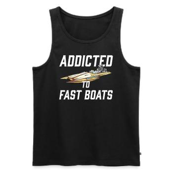 Drag Boat Racing I Drag Boat Driver Speedboat - Männer Premium Bio Tank Top - Schwarz - Vorne - Michal (187cm)