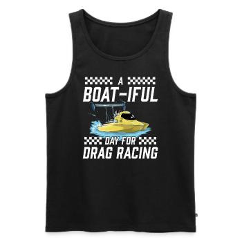 Drag Boat Racing I Drag Boat Driver Speedboat - Männer Premium Bio Tank Top - Schwarz - Vorne - Michal (187cm)