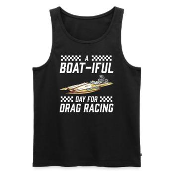 Drag Boat Racing I Drag Boat Driver Speedboat - Männer Premium Bio Tank Top - Schwarz - Vorne - Michal (187cm)