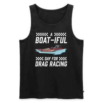 Drag Boat Racing I Drag Boat Driver Speedboat - Men's Premium Organic Tank Top - black - Front - Michal (187cm)