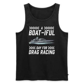 Drag Boat Racing I Drag Boat Driver Speedboat - Männer Premium Bio Tank Top - Schwarz - Vorne - Michal (187cm)