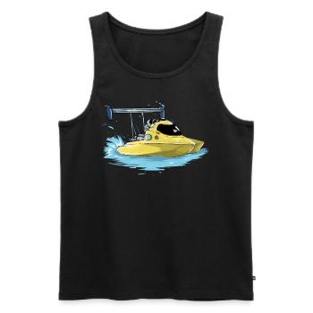 Drag Boat Racing I Drag Boat Driver Speedboat - Männer Premium Bio Tank Top - Schwarz - Vorne - Michal (187cm)