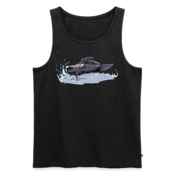 Drag Boat Racing I Drag Boat Driver Speedboat - Männer Premium Bio Tank Top - Schwarz - Vorne - Michal (187cm)