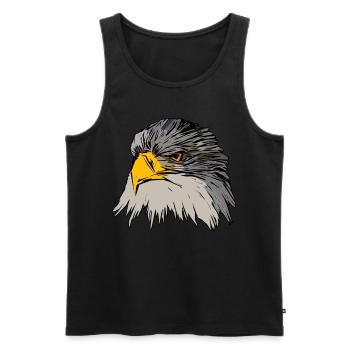 Bird of Prey Animal Eagle motif with bird motif - Men's Premium Organic Tank Top - black - Front - AI Model Male 178 light (178cm)