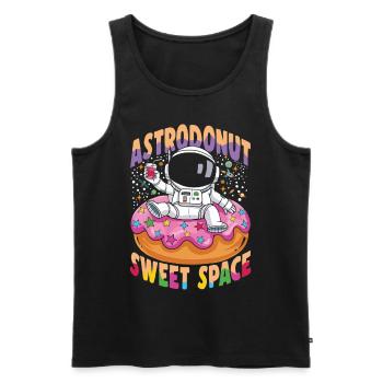 Astrondonut Sweet Space für einen Astronauten mit - Männer Premium Bio Tank Top - Schwarz - Vorne - Michal (187cm)