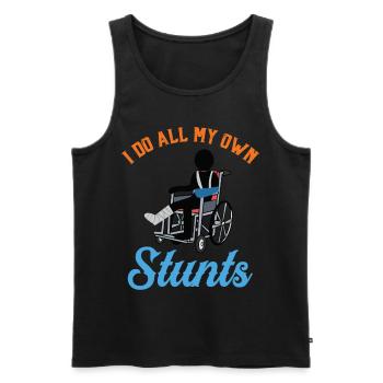 I Do All My Own Stunts - Männer Premium Bio Tank Top - Schwarz - Vorne - AI Model Male 178 light (178cm)