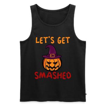 Let's Get Smashed Kürbis Laterne Hexe Halloween - Männer Premium Bio Tank Top - Schwarz - Vorne - Michal (187cm)
