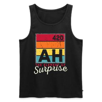 Laboratory Chemist Chemistry Profession Element Pun - Men's Premium Organic Tank Top - black - Front - AI Model Male 178 light (178cm)