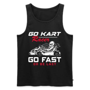 Go-Kart-Rennfahrer Kart-Rennen Gokart-Rennbahn-Ren - Männer Premium Bio Tank Top - Schwarz - Vorne - AI Model Male 178 light (178cm)