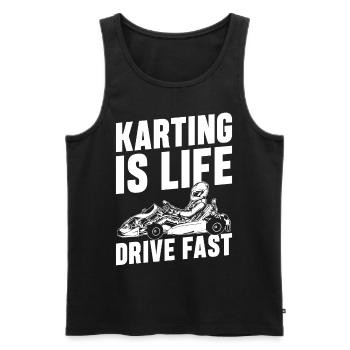 Kart Life Racing Go-Kart Racer Go-Kart Racing - Men's Premium Organic Tank Top - black - Front - Michal (187cm)