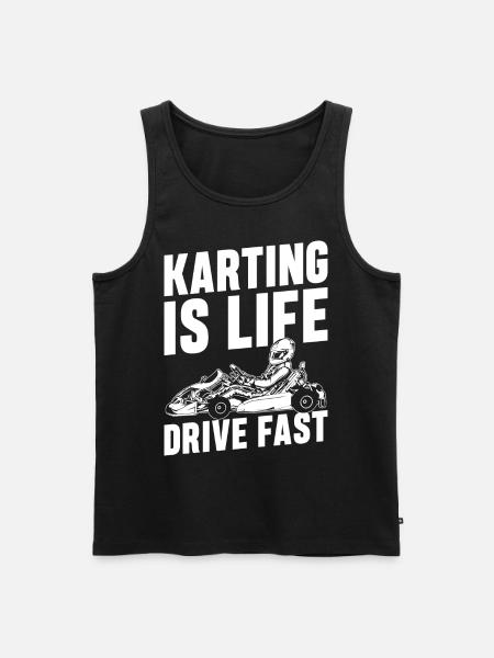 Kart Life Racing Go-Kart Racer Go-Kart Racing - Herre Premium økologisk tanktop - sort