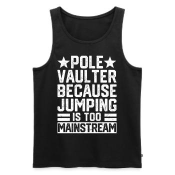 Fun Pole Vault Pole Vault - Men's Premium Organic Tank Top - black - Front - AI Model Male 178 light (178cm)