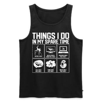 Lustiger Stabhochsprung Stabhochsprung - Männer Premium Bio Tank Top - Schwarz - Vorne - Michal (187cm)