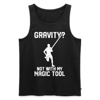 Lustiger Stabhochsprung Stabhochsprung - Männer Premium Bio Tank Top - Schwarz - Vorne - Michal (187cm)