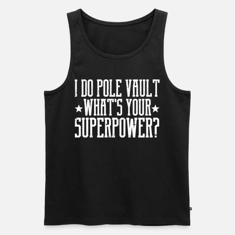 Fun Pole Vault Pole Vault - Men's Premium Organic Tank Top - black