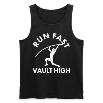 Fun Pole Vault Pole Vault - Men's Premium Organic Tank Top - black - Front - Michal (187cm)