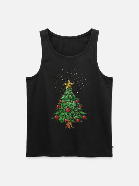 Christmas tree Christmas tree Christmas tree Christmas tree - Men's Premium Organic Tank Top - black