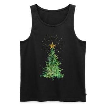 Christbaum Weihnachtsbaum Weihnachtsstern Stern - Männer Premium Bio Tank Top - Schwarz - Vorne - Michal (187cm)