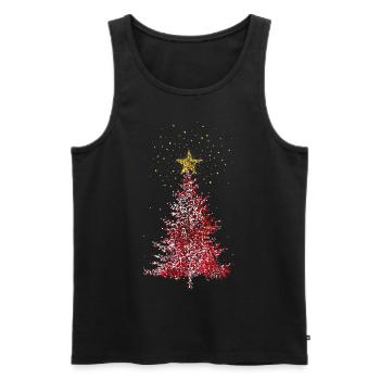 Weihnachtsstern Weihnachtsbaum Christbaum Sterne - Männer Premium Bio Tank Top - Schwarz - Vorne - Michal (187cm)