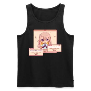 Heute wurde Anime abgesagt, ist stärker süßer Chib - Männer Premium Bio Tank Top - Schwarz - Vorne - Michal (187cm)
