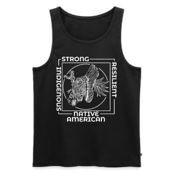Starke belastbare indigene amerikanische Ureinwohn - Männer Premium Bio Tank Top - Schwarz - Vorne - AI Model Male 178 light (178cm)