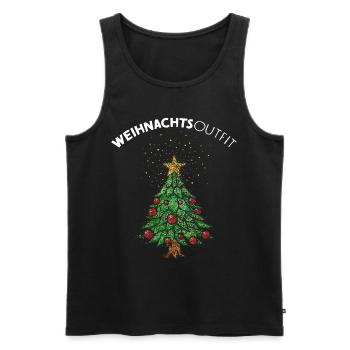 Weihnachtsoutfit Weihnachtsbaum Christbaum - Männer Premium Bio Tank Top - Schwarz - Vorne - Michal (187cm)