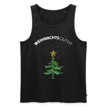 Weihnachtsbaum Christbaum Weihnachtsstern - Männer Premium Bio Tank Top - Schwarz - Vorne - Michal (187cm)