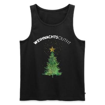 Weihnachtsbaum Christbaum Weihnachtsoutfit - Männer Premium Bio Tank Top - Schwarz - Vorne - Michal (187cm)