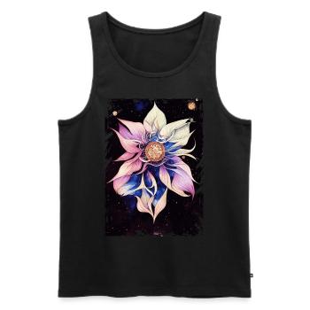 Bohemian FLOME Blumen Raum Illustration Boho - Männer Premium Bio Tank Top - Schwarz - Vorne - Michal (187cm)
