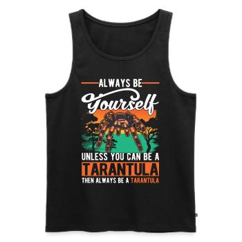 Tarantel Geschenk Tarantula - Männer Premium Bio Tank Top - Schwarz - Vorne - Michal (187cm)