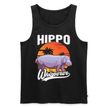 Hippo Whisperer Hippo Hippo Hippo - Men's Premium Organic Tank Top - black - Front - AI Model Male 178 light (178cm)