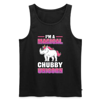 I'm A Magical Chubby Unicorn Rhino Rhinoceros - Männer Premium Bio Tank Top - Schwarz - Vorne - AI Model Male 178 light (178cm)