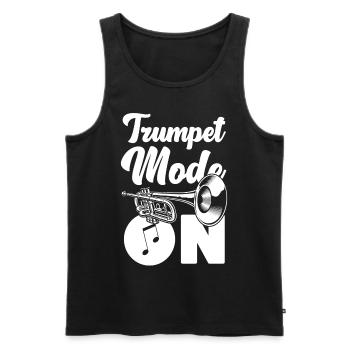 Trumpet Player Trumpet Mode On - Männer Premium Bio Tank Top - Schwarz - Vorne - Michal (187cm)