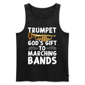 Trumpet Player Marching Band - Männer Premium Bio Tank Top - Schwarz - Vorne - Michal (187cm)