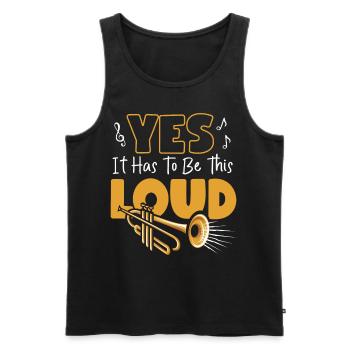 Trumpet Player Yes It Has To Be - Männer Premium Bio Tank Top - Schwarz - Vorne - Michal (187cm)