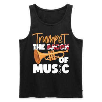 Trumpet Player Bacon Trumpet The - Männer Premium Bio Tank Top - Schwarz - Vorne - Michal (187cm)