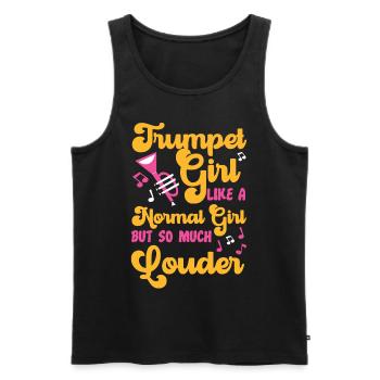 Trumpet Player Girl Trumpet Girl - Männer Premium Bio Tank Top - Schwarz - Vorne - Michal (187cm)
